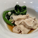 中国料理 梨杏 - ふじのくにいきいきポークと菜の花の湯引き