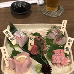 旬彩旬魚 彩り - お刺身盛り合わせ　5点盛り