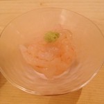 鮨 さいとう - 昼なのに夜コース、白海老から。