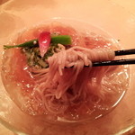 饗 くろ喜 - 13.07.22【くろ喜の夏麺 第4弾】あさりと茄子の冷やしそば アップ