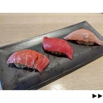 九州寿司 寿司虎 Aburi Sushi TORA - マグロ3種最高