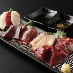Assorted specially selected horse sashimi