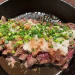 地酒と道産食材 一笑 - 鹿ステーキ