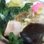 割烹の宿 櫻家 - 桜鱒と帆立のふき味噌鍋ρ( ^ｏ^)b_♪♪♪