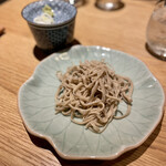 Chinese restaurant KUE - シェフこだわりの手打ち蕎麦　伺う直前に手打ちしてくれたと、〆にピッタリ→クチがリセットされて、コースもう一周いける気になる笑