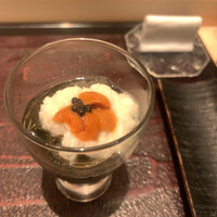 鮨わたなべ 札幌店 - 蝦夷もずく　キャビア　ウニ