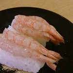 回転寿司　喜楽 - あまえび（鮮度△ちょっと臭みが有り）