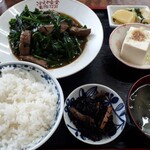 さかえや食堂 - レバニラ炒め定食900円