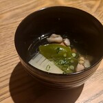 和呑旬 通木 - お通し 筍 ワカメ