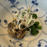 うなぎ処 山道 - 兜の味噌煮菜花添え