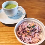 チャム アパートメント - ランチ（スープとサラダ）