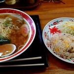 橋龍 - 屋台の中華そば600円 欲張りセット300円 計900円