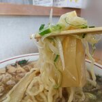 喜多方ラーメン 天高盛 - メンマとネギの食感がナイス