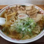 喜多方ラーメン 天高盛 - ラーメン大盛り　刻み