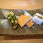 すし処 睦月 - 筍木の芽味噌和え、平貝、蕗