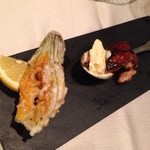 VIA Brianza - 2013.6 ズッキーニの花のフライとフォアグラとアイス