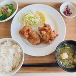 レストラン 風 - 2023.4.4の日替わりランチ　塩唐揚げ定食
