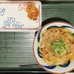 Sanuki Udonnokokoro Tsurusaku - 牛肉うどん(温・並)&特製から揚げ