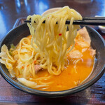 Chuukaryouri seika - 「半カラシ味噌ラーメン」麺は太麺