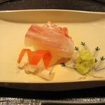 新ばし 星野 - 京味で使われていた、根付松の清水焼