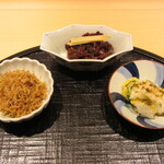 新ばし 星野 - ご飯のお供三品