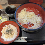 Kurumaya - 朝定食 鯖飯と冷麦　420円税込