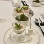 レストラン ラ・フロレゾン・ドゥ・タケウチ - 新玉葱と春豆のヴァリエーション