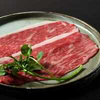 和牛 赤みの焼きしゃぶ 特製卵黄タレ Red Meat Yaki Shabu(2枚)