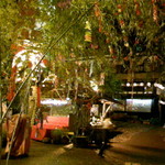 いろり山賊 玖珂店 - 池の太った鯉、駄菓子屋も