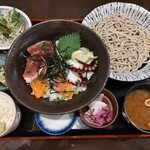 Syunsyokusyu teuchisoba tamagawa - 本日の海鮮丼セットです