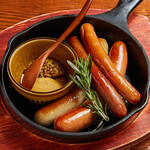 Assortment of 4 types of sausages