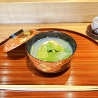 京味 もと井 - 蛤しんじょ、炊いたレンコン、根三つ葉