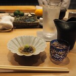 寿し 京町堀 佐藤 - サロマの牡蠣 ＆ 飛露喜 特別純米