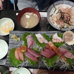 Shouya - 参考：刺身が旨い定食1450円 　選択おかかご飯(2023.4.6)