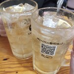 居酒屋 それゆけ!鶏ヤロー! - メガハイボール一杯目(2023.4.6)