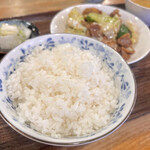 天津食堂 - ホイコーロー定食(¥860) 御飯