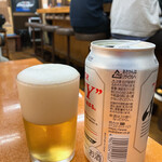 友愛亭 - ビールはドライの缶( ；∀；)