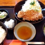 tonkatsuchirorimmura - ロースカツ定食(200g)スノー付き 1450円