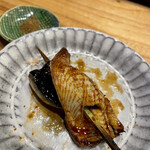 Yakitori Hassaku - 追加。活うなぎ串。美味しいけど。2口880円ならうーん。