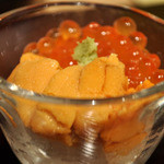 越乃 - （おつまみコース）雲丹いくら丼