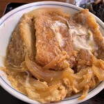Ikedashi Yokudou - 『かつ丼(小鉢･味噌汁･漬物付)』のかつ丼
