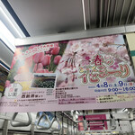 Kitchen Toretate - 都市農業公園、春の花まつりの、電車の中吊り広告