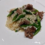 リストランテ ラ ソリア - サルシッチャとグリーンアスパラのリゾット（2023.3）