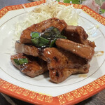 金町製麺 - 豚レバーの牡蠣油炒め　430円