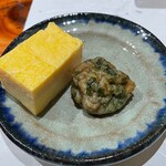 鮨匠 のむら - 飛び魚の薩摩揚げ(のむらオリジナル)・出汁巻き玉子