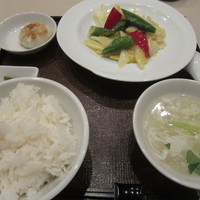 礼華 - モンゴウ烏賊と野菜の炒めセット￥１，０００