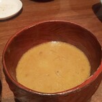 鳥茂 - 煮麺の、付け汁カレー味なの❗️
