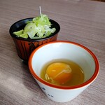 美登利 - 冷たい麺には卵サービス！