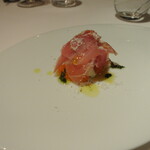 リストランテ カノフィーロ - 水牛のモッツアレラとせとか、フランス産生ハム