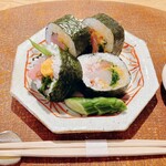 馳走菴 しゅう - 海鮮巻きとお蕎麦のセット　2000円